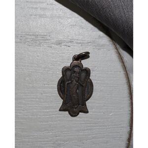 Fully Retired James Avery Sterling Silver ST Michaels Angel Charm 2.2G / 0.9in